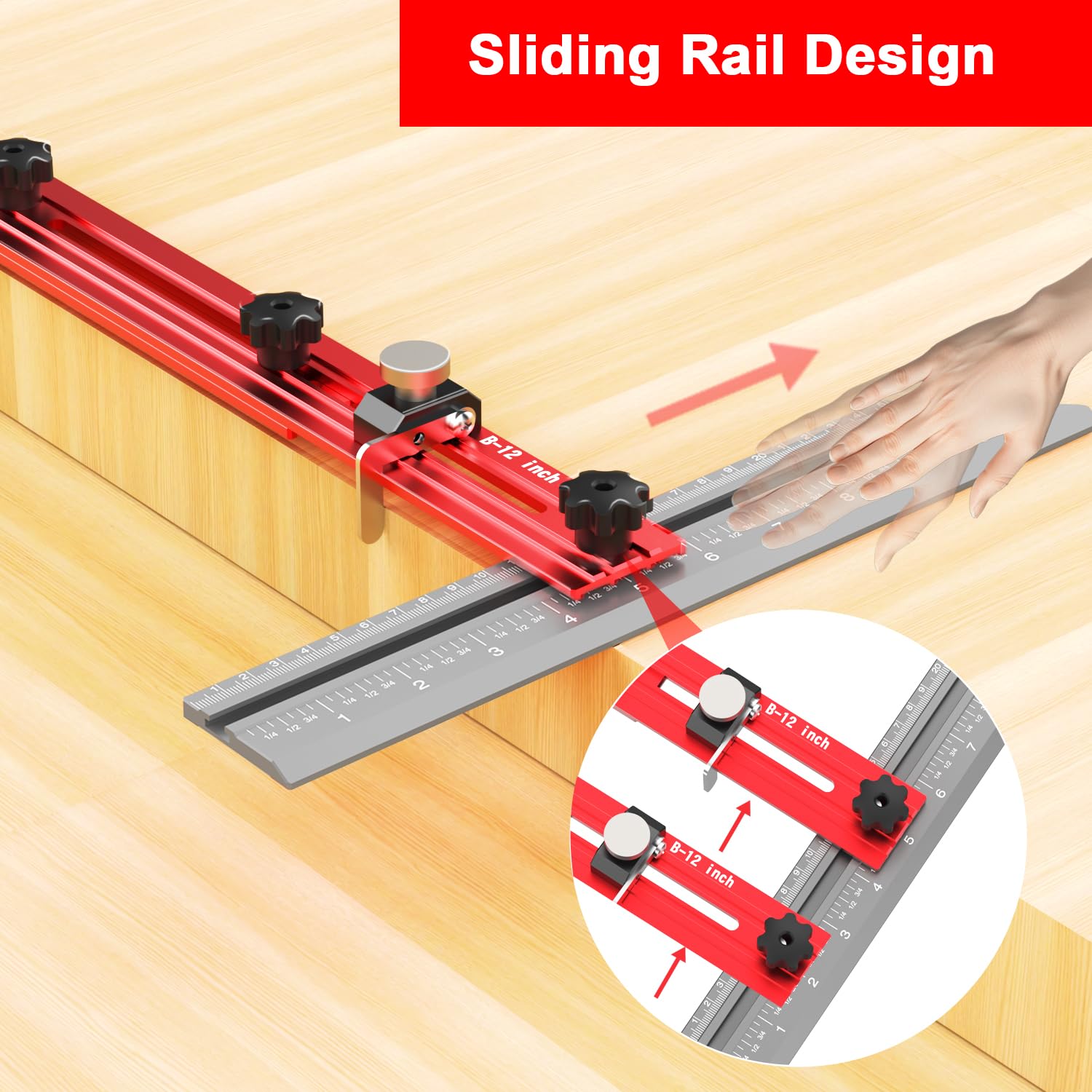 Detalle 2 de Puriwood Stair Tread Template Tool Aluminum Alloy