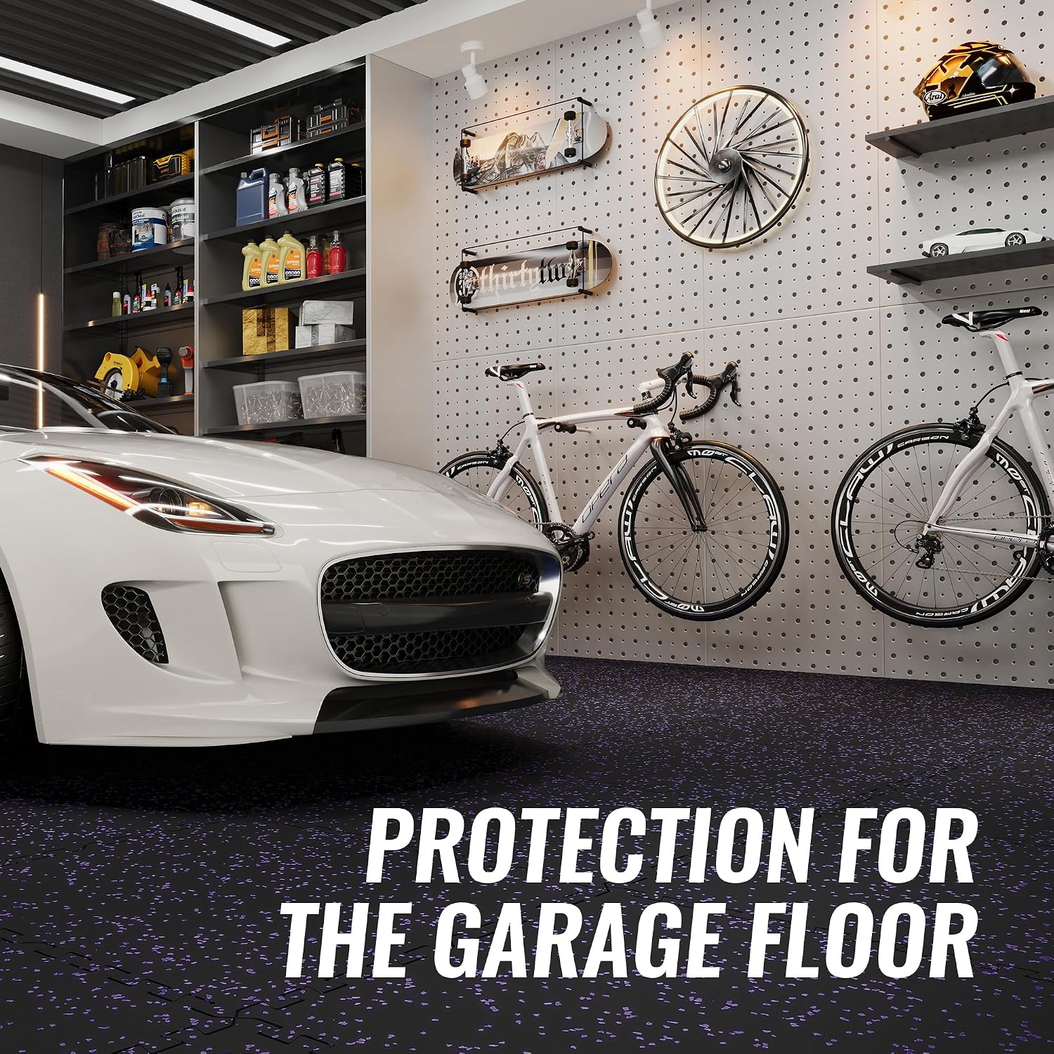 Thumbnail 4 de SUPERJARE 0.79" Extra-Thick Gym Floor Tiles 72 sq ft ๐