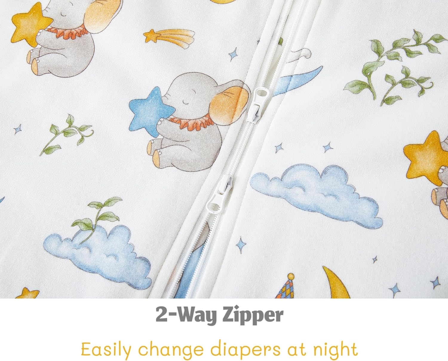 Thumbnail 6 de Chilsuessy Grey Elephant 3.5 tog toddler sleeping bag with feet
