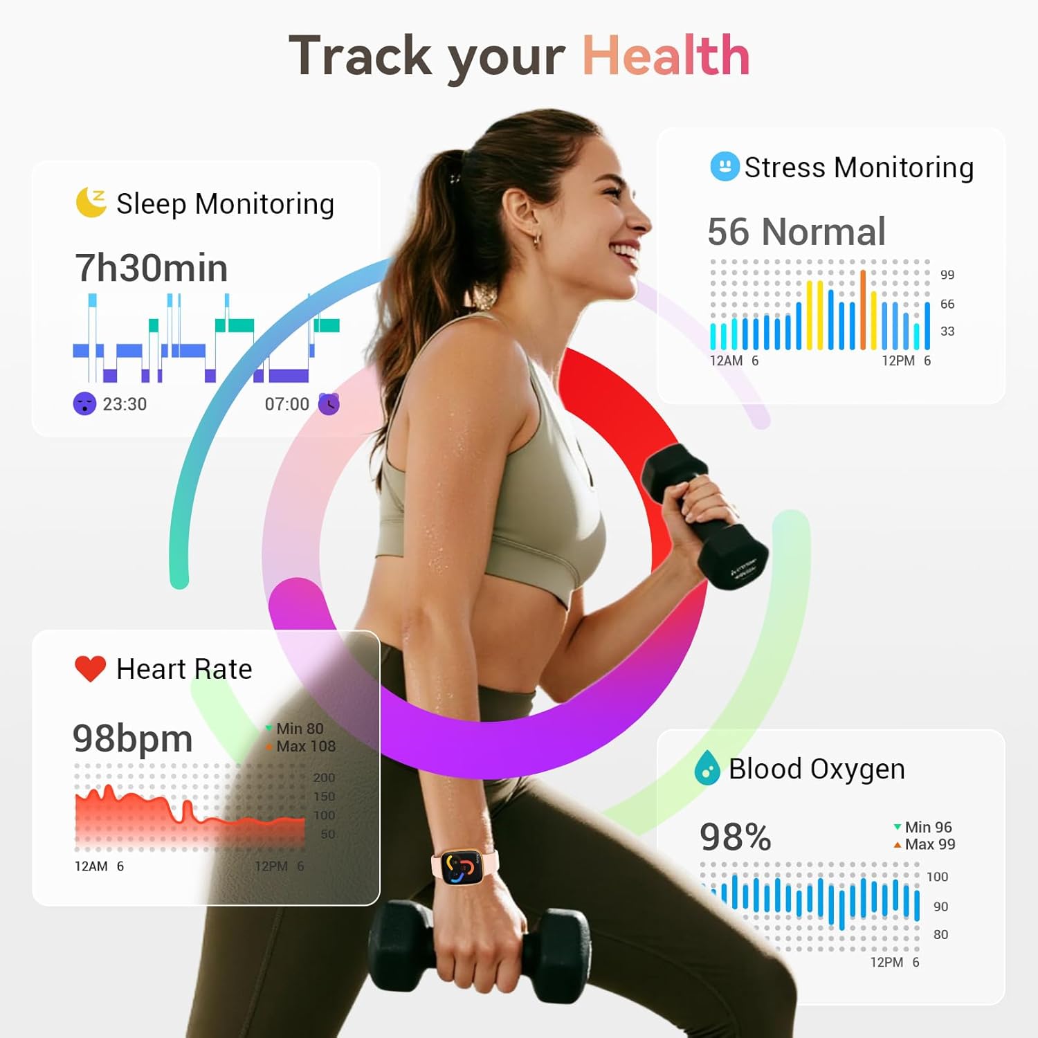 Detalle de Smart Watch for Women with 1.85" AMOLED Display and Call Function