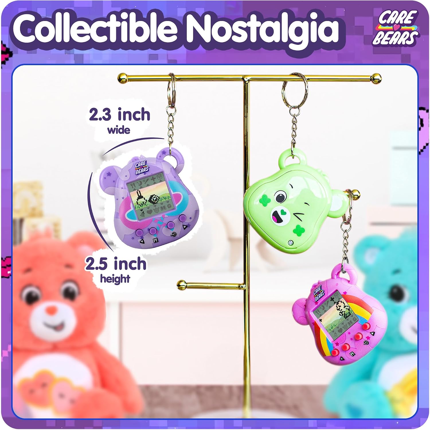 Detalle 2 de Care Bears Digital Pet – Share Bear cyber pet with care features (1.4” screen)