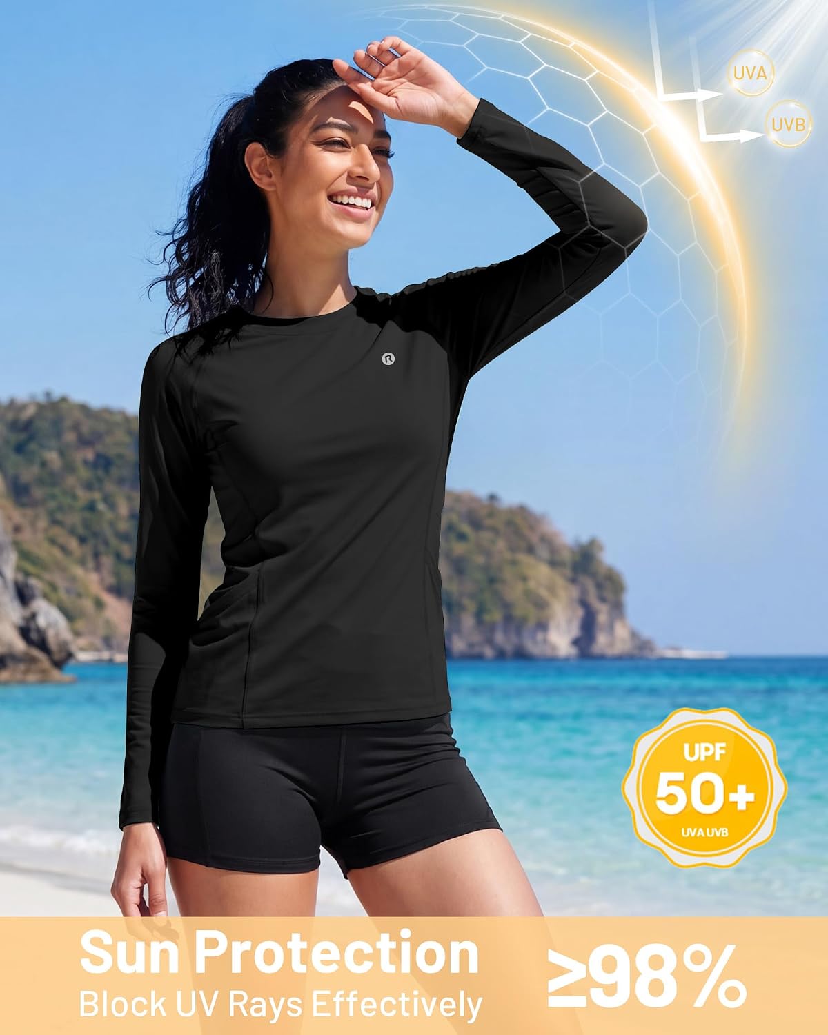 Detalle de Runhit Women's Sun Shirt UPF 50+