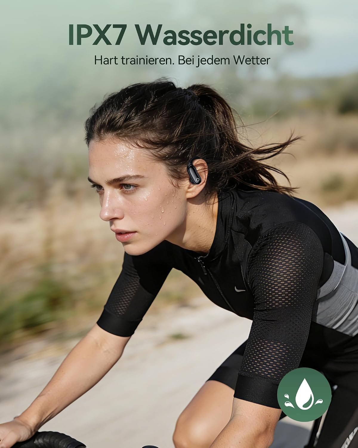 Detalle 2 de CAPOXO V7 Sport Kopfhörer mit Ohrbügel – ANC, Transparenzmodus, 96 h Laufzeit, IPX7