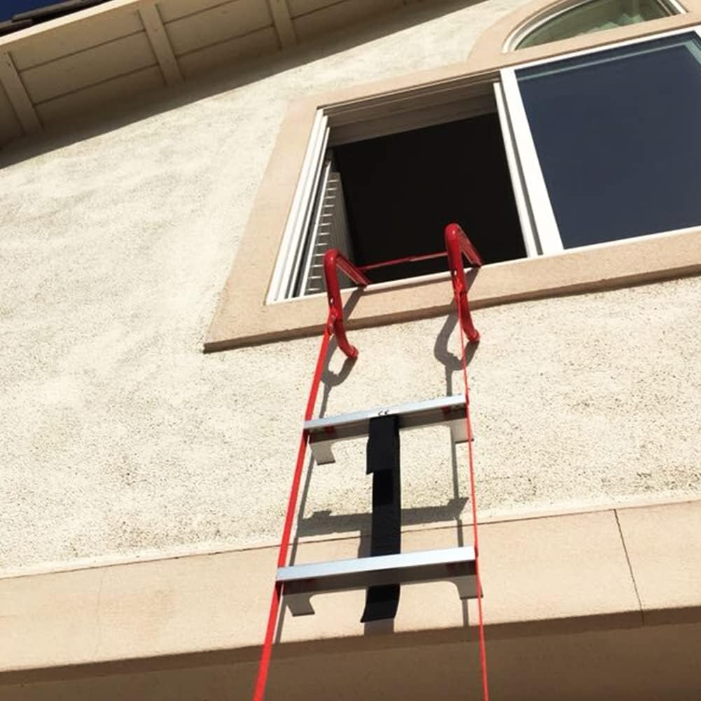 Detalle 1 de Hausse 724190825600 13-Foot Retractable Fire Escape Ladder, Aluminum