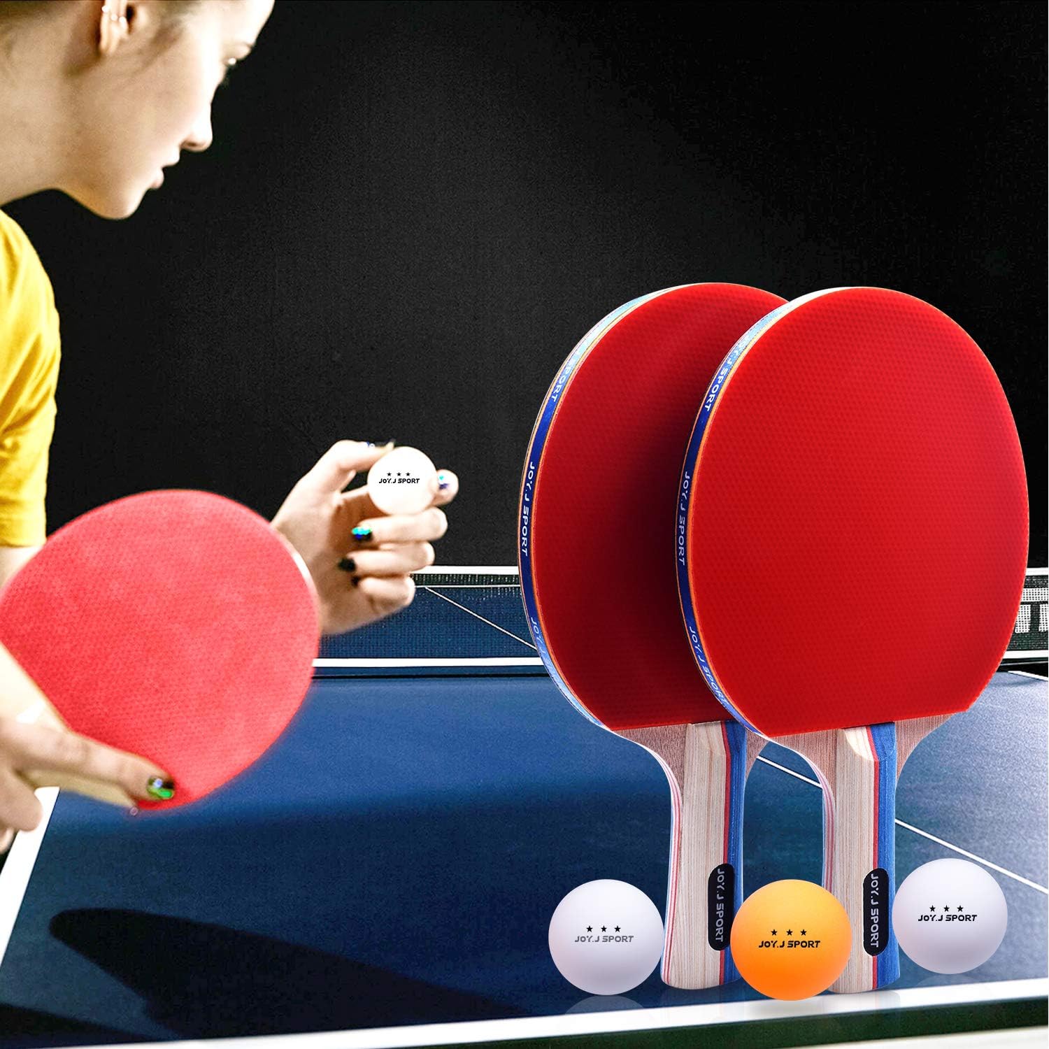 Thumbnail 5 de Table Tennis Bats and Balls Set – 3 balls