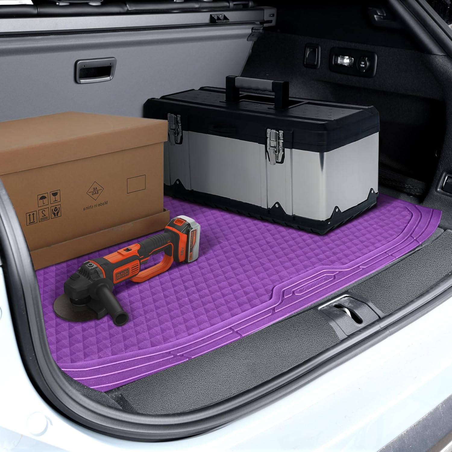 Thumbnail 5 de CAR PASS Heavy Duty Rubber Purple Floor Mats