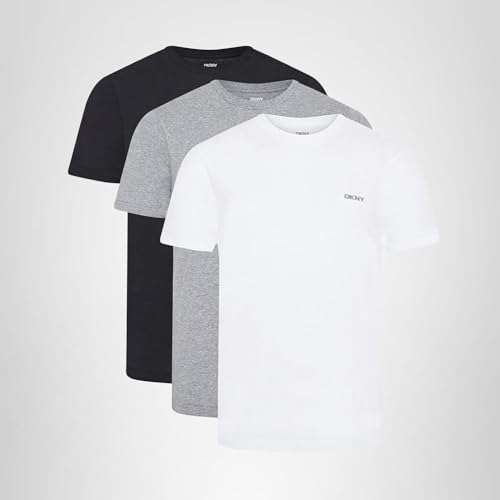 Thumbnail 7 de DKNY Giants 3-Pack T-Shirts – Black, White & Grey (Slim Fit)