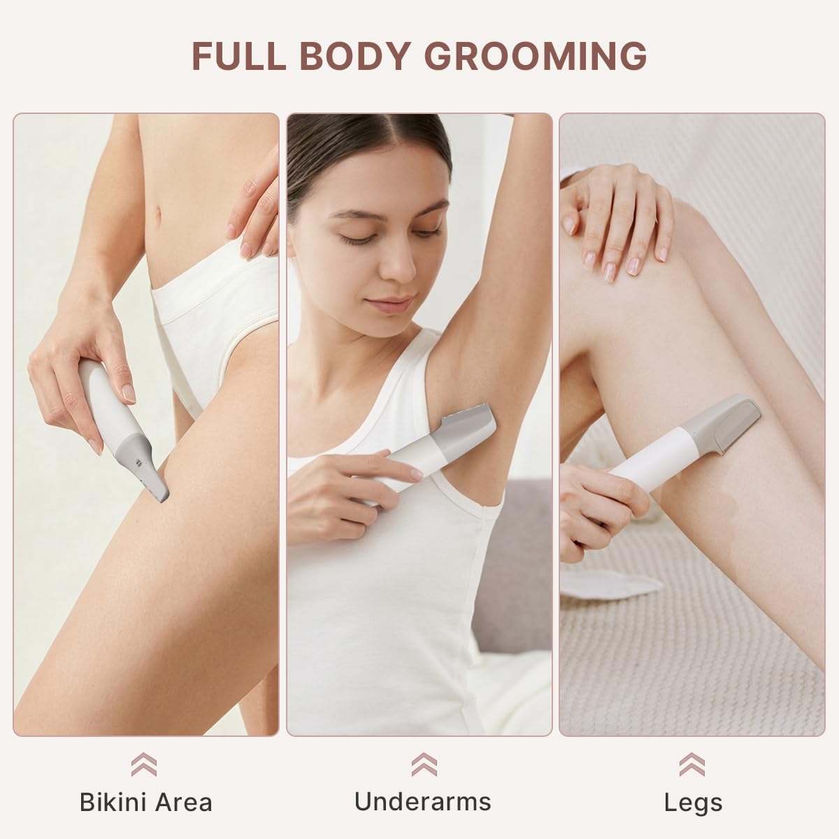 Detalle de TOUCHBeauty Bikini Trimmer for Women – 2-in-1 Electric Trimmer with 26mm & 36mm Heads