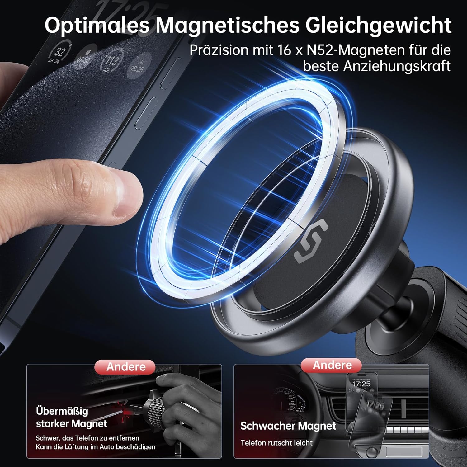Detalle 2 de SYNCWIRE MagSafe Autohalterung Lüftung
