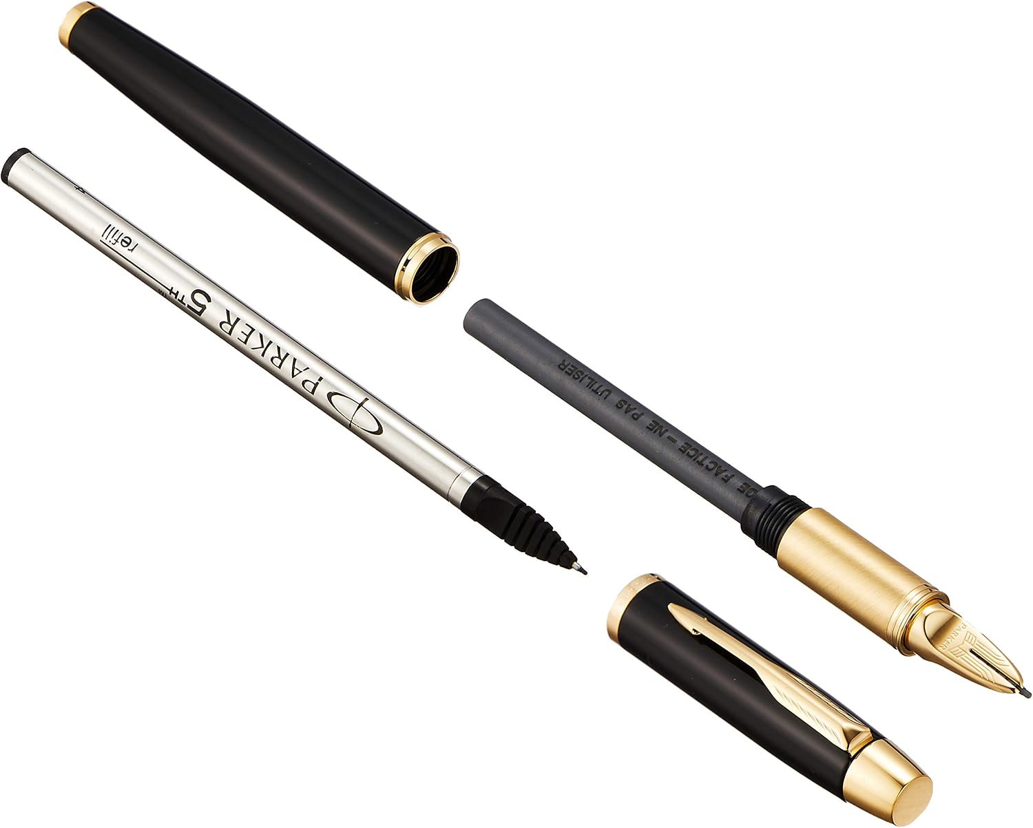Detalle 2 de PARKER 5th IM 2073223 ラックブラックGT 細字・水性ペン、ギフトボックス入り