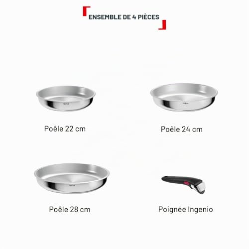 Thumbnail 6 de Tefal Ingenio Comfort Max — Batterie de cuisine en Acier inoxydable, 4 pièces