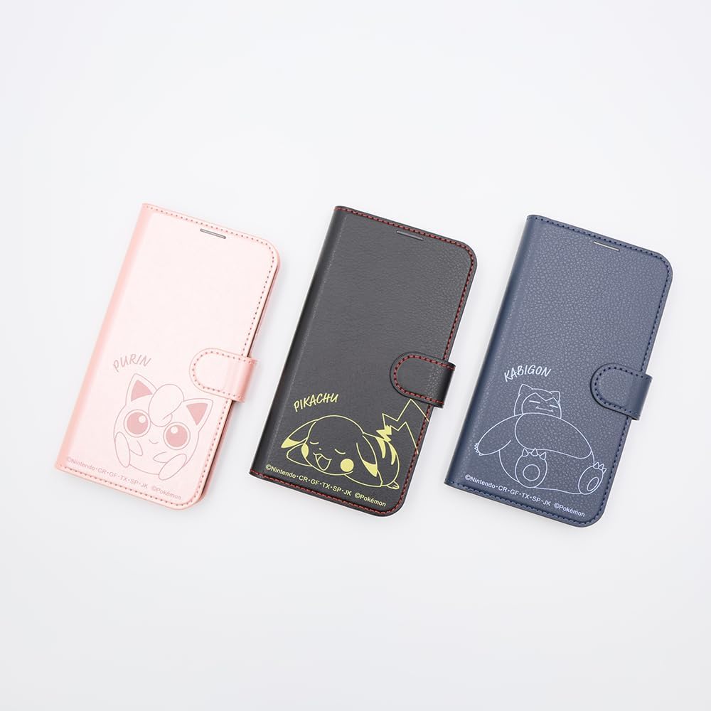 Detalle 2 de イングレム IJ-PP46ELC1DN/PK68 iPhone 16用手帳型ケース カビゴン 衝撃吸収・Qi充電対応