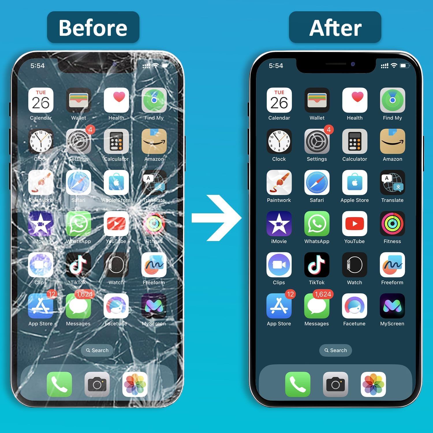 Thumbnail 6 de Brinonac iPhone 13 Pro Screen Replacement (6.1" COF LCD & Touch) Kit with Tools & Tempered Glass