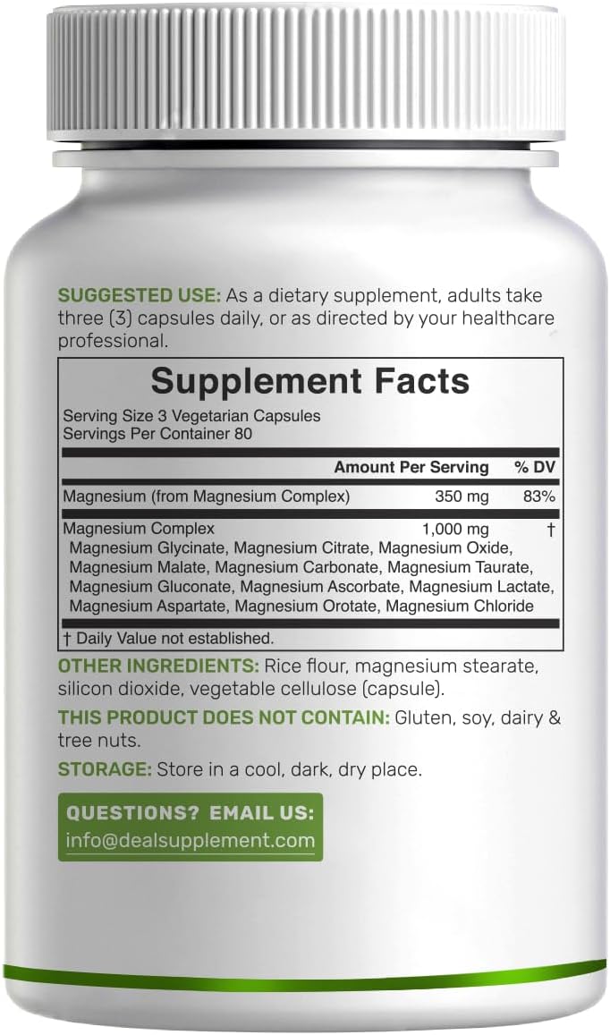 Detalle 2 de Magnesium Complex Supplement 1,000 mg