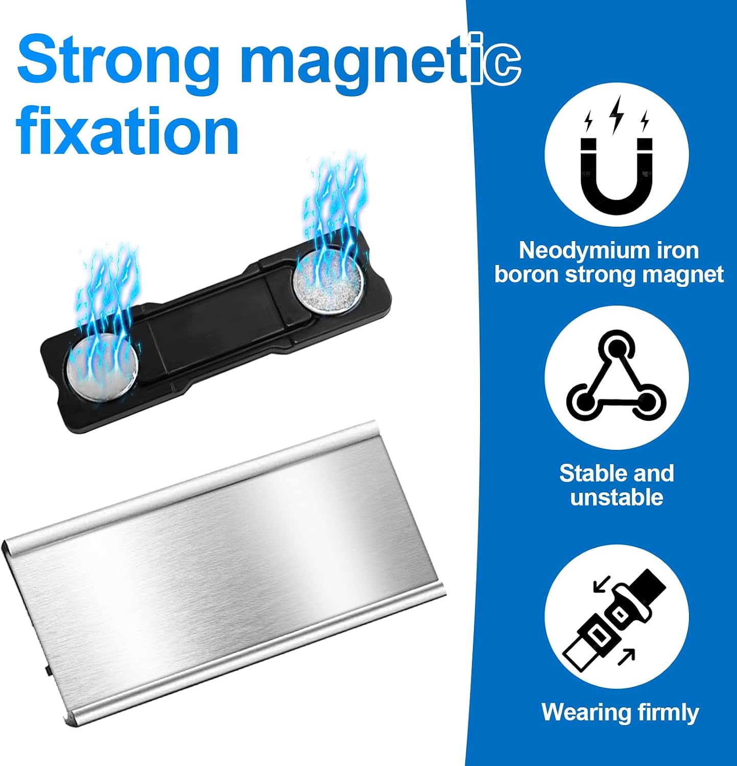 Detalle de Namensschilder Magnet 10er Set 72×35 mm