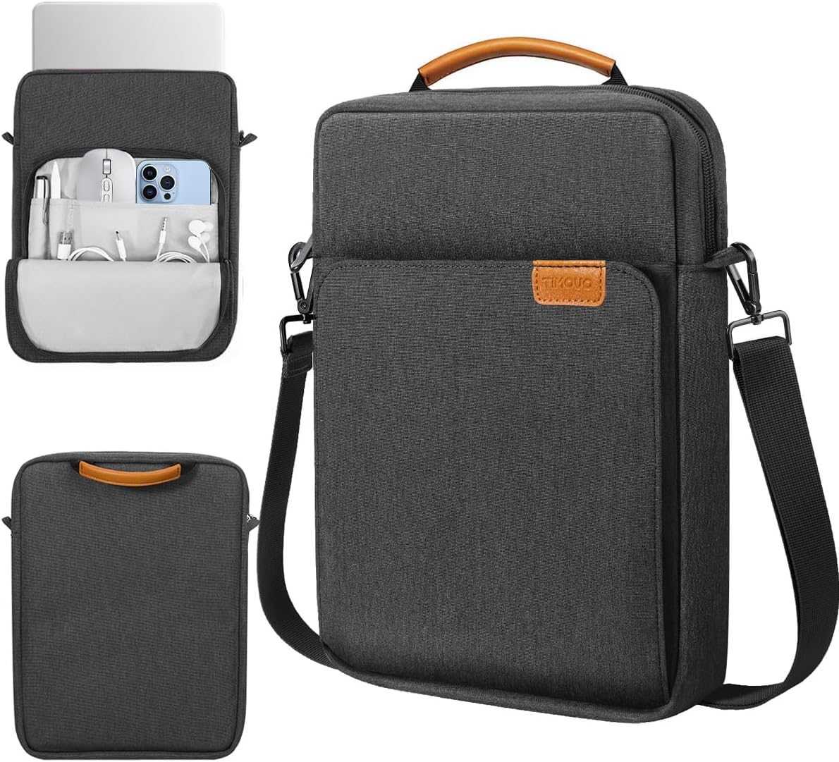 Detalle de TiMOVO Laptop Sleeve Bag for MacBook Neo 13-inch (2026 Model A3404) – Black & Grey