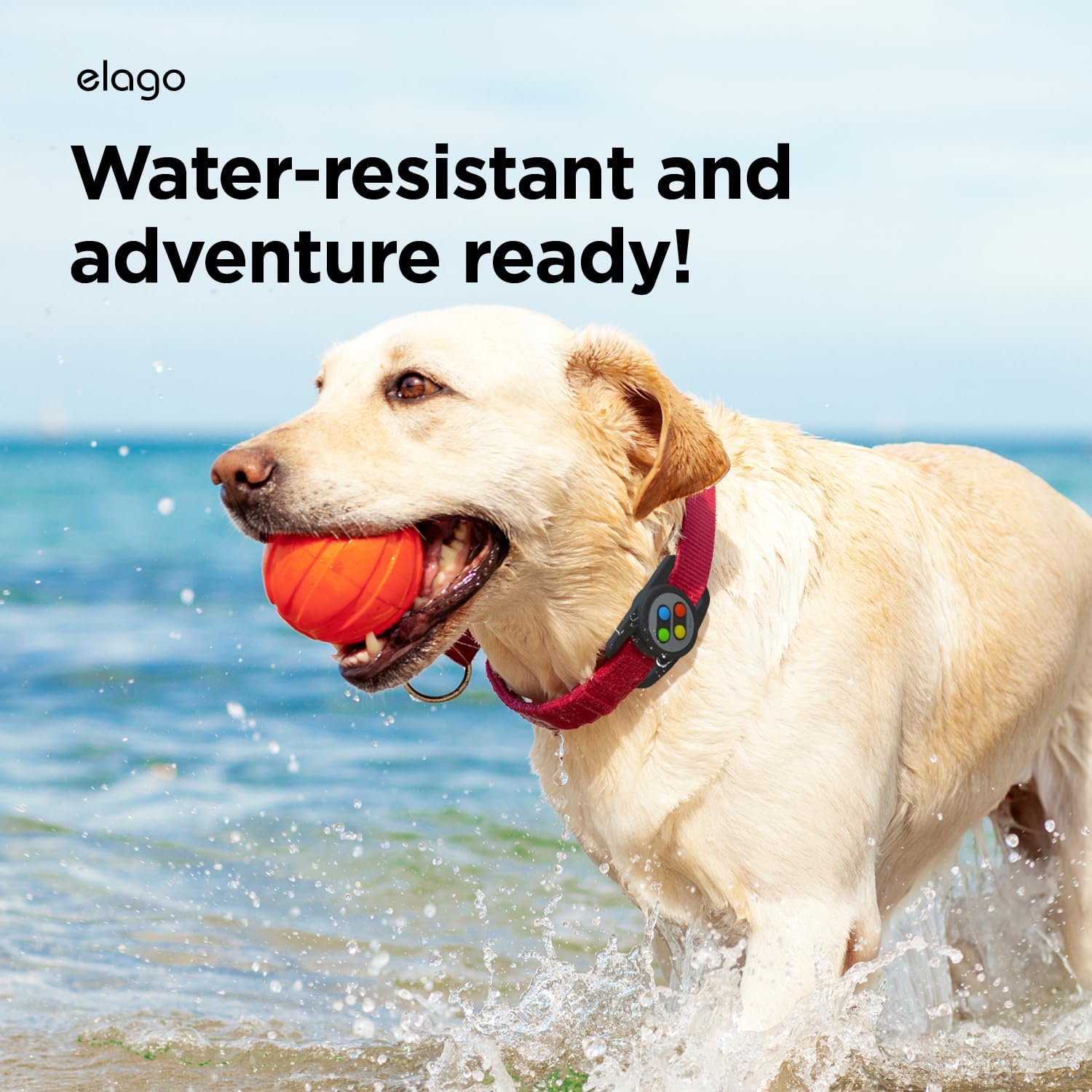 Thumbnail 3 de elago Coque W5 pour collier avec mousqueton — étui de suivi compatible Apple AirTag (1re/2e génération), noir