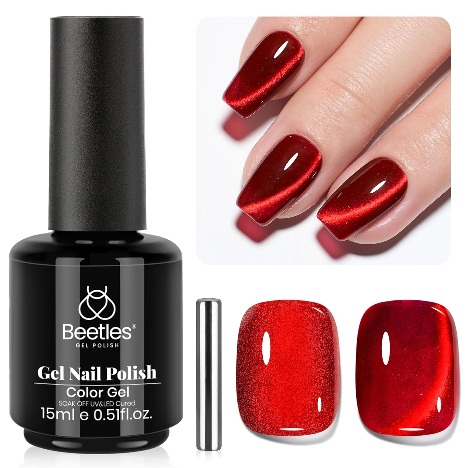 Detalle de beetles Ruby Red 15ML Gel Polish ๐