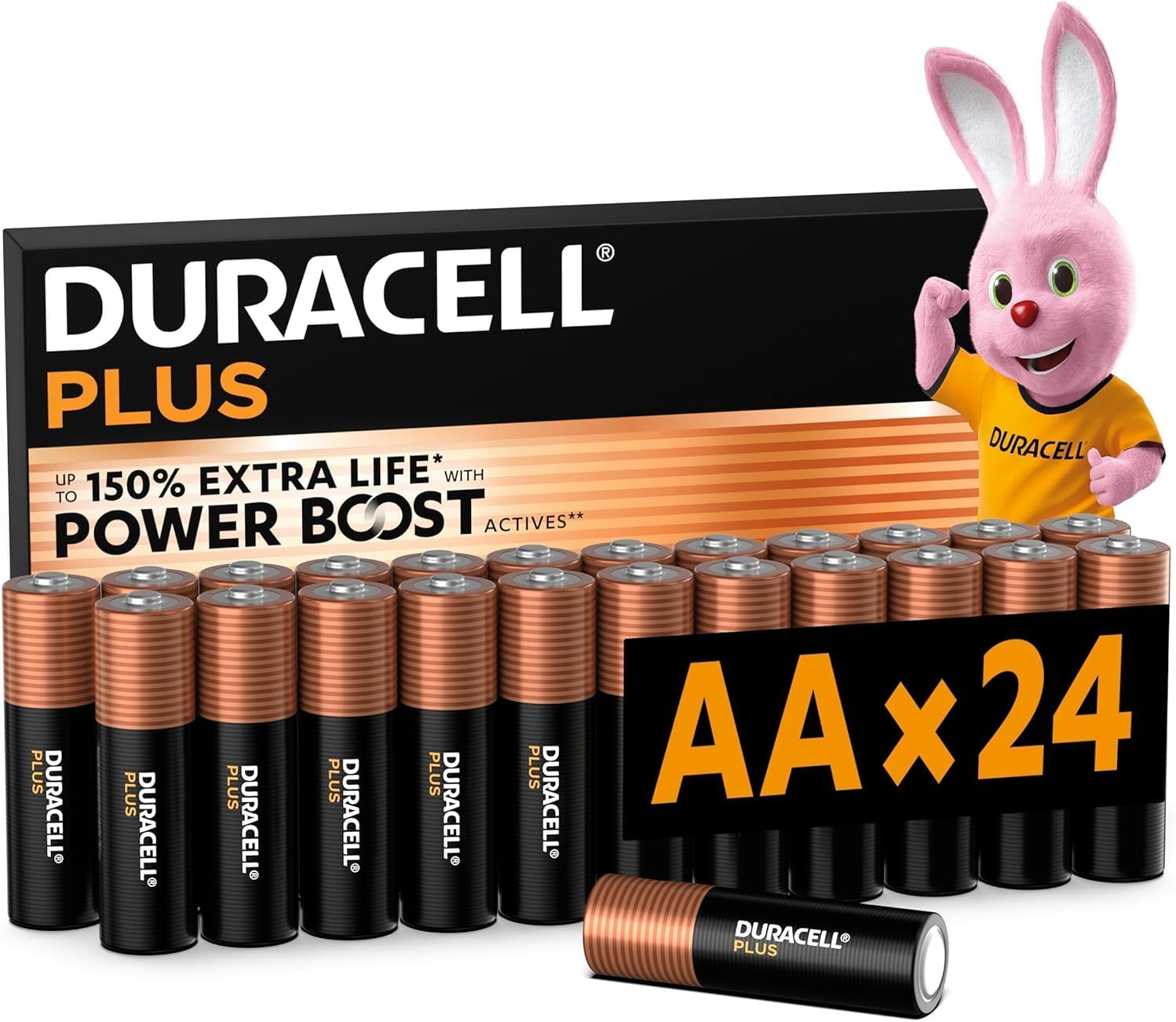 Detalle de Duracell Plus AA-Batterien (24er-Pack) – Alkaline 1,5 V