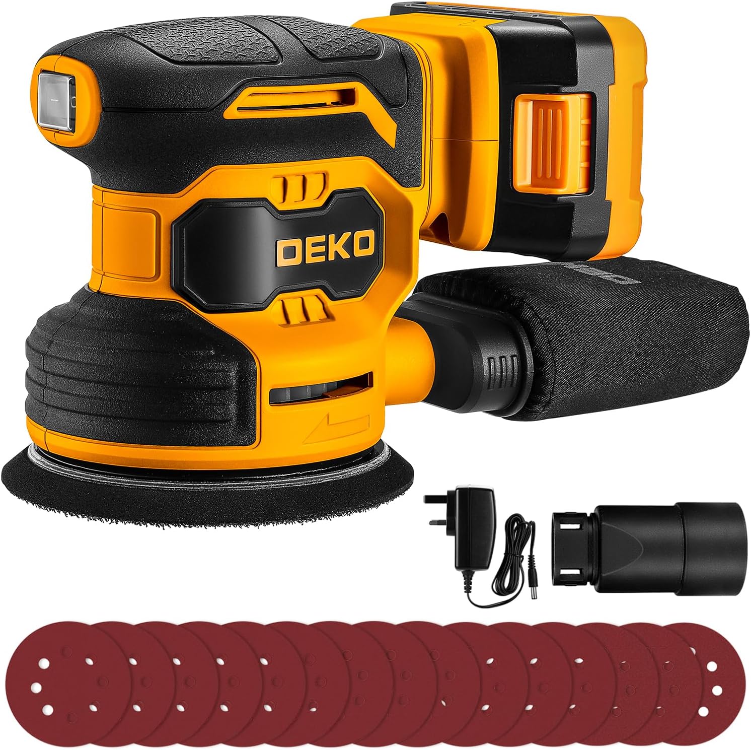Detalle de DEKOPRO 20V Cordless Orbital Sander 125mm