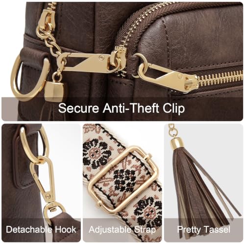 Detalle de HILAEX Sac Bandoulière Femme avec Antivol – élégance pratique et sécurité au quotidien