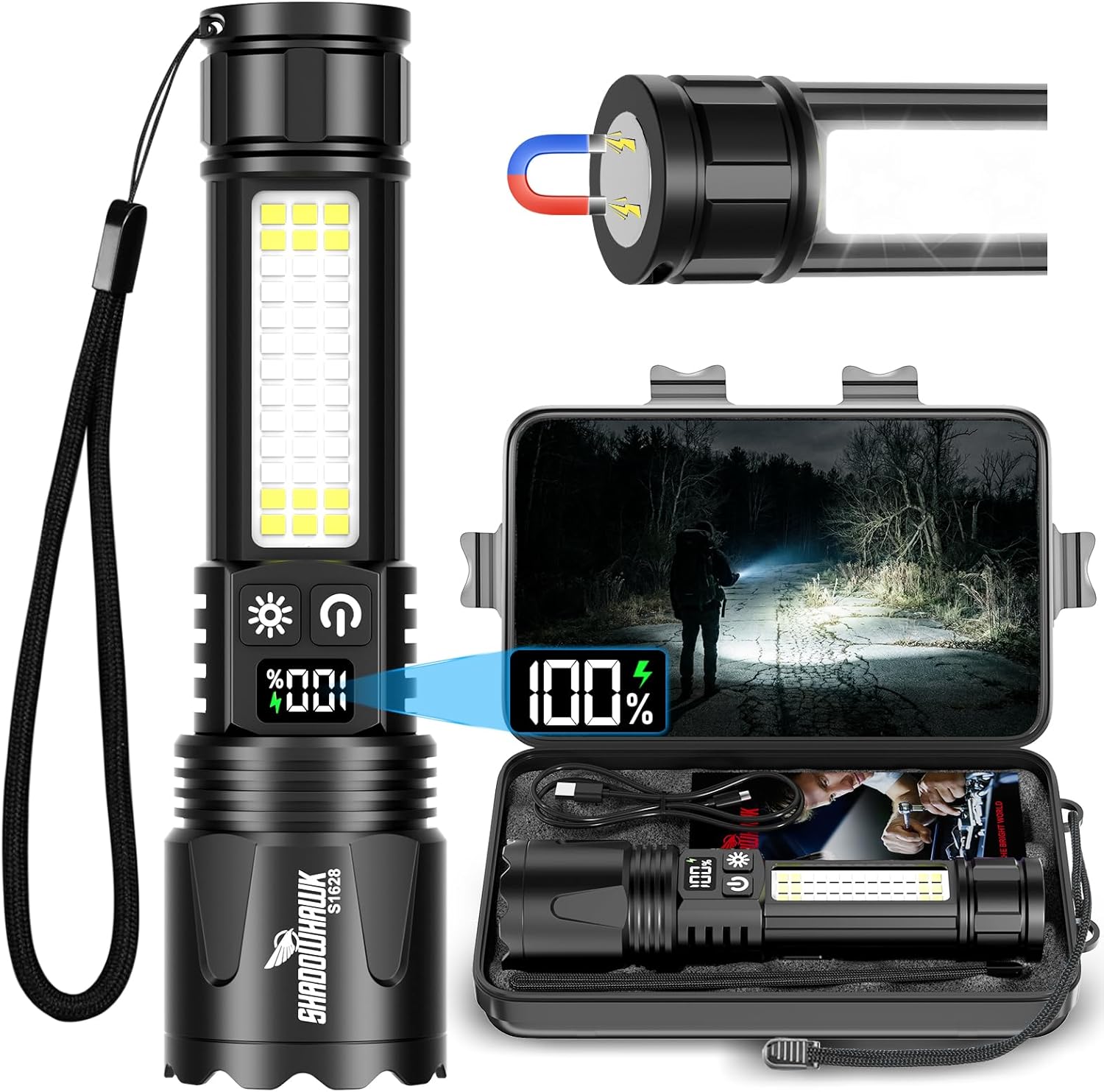 Detalle de Shadowhawk Rechargeable Torch LED 200m COB