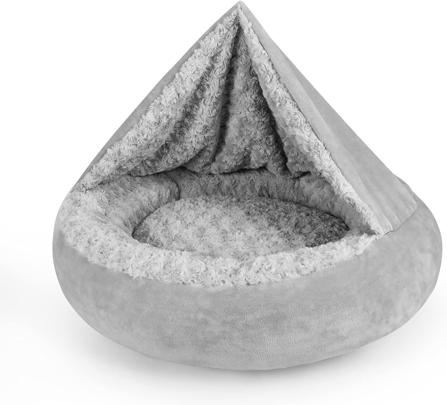 Detalle de JOEJOY Round Dog Bed, 26-Inch with Attached Blanket and Non-Slip Bottom