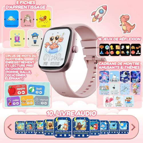 Detalle de YUNIBRIX K15, montre connectée pour enfant avec 20 modes sportifs