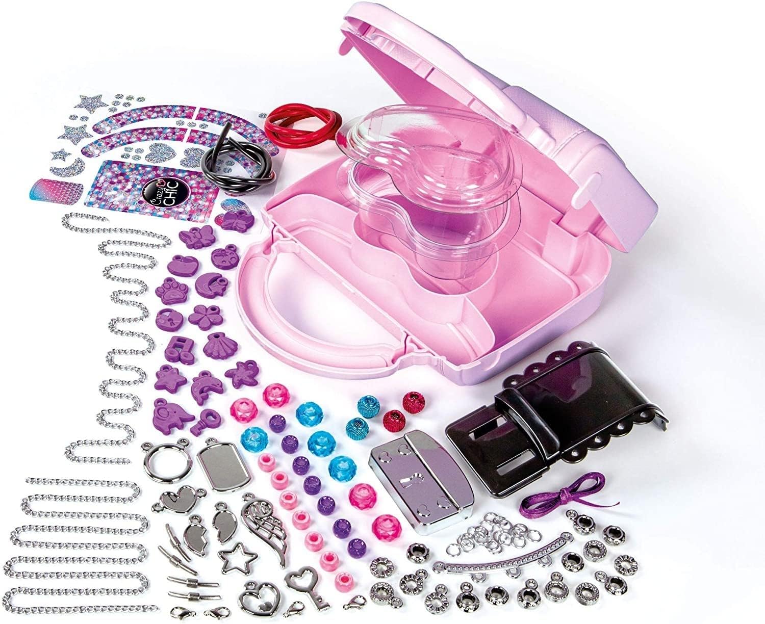 Thumbnail 3 de Clementoni 18598 Crazy Chic Fashion & Jewellery – Coffret Bijoux pour Filles, Sac à Main Enfant