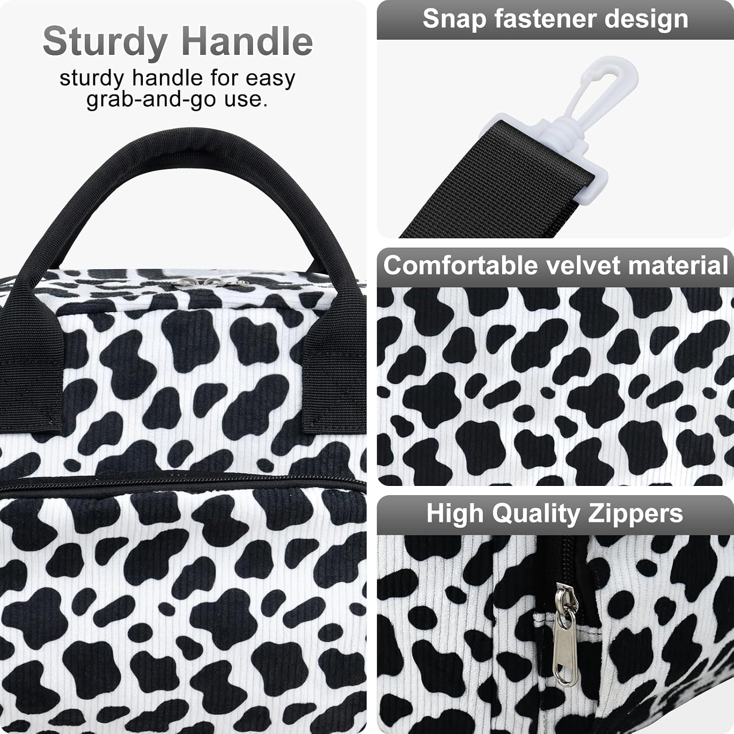 Detalle de BOCHION 12L Large Insulated Lunch Bag with Adjustable Shoulder Straps