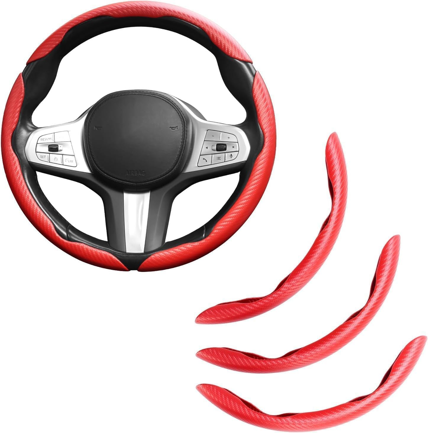 Thumbnail 6 de EINESIN 3pcs carbon fibre steering wheel cover