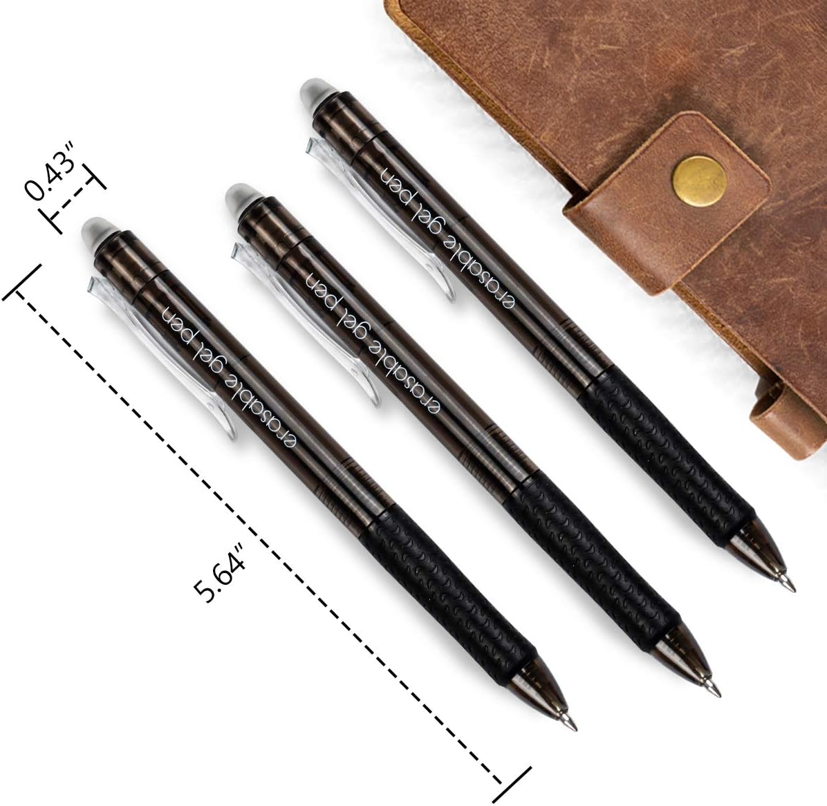 Thumbnail 3 de Vanstek VanstekEGP12 Retractable Erasable Gel Pens, 18 Black, 0.7 mm