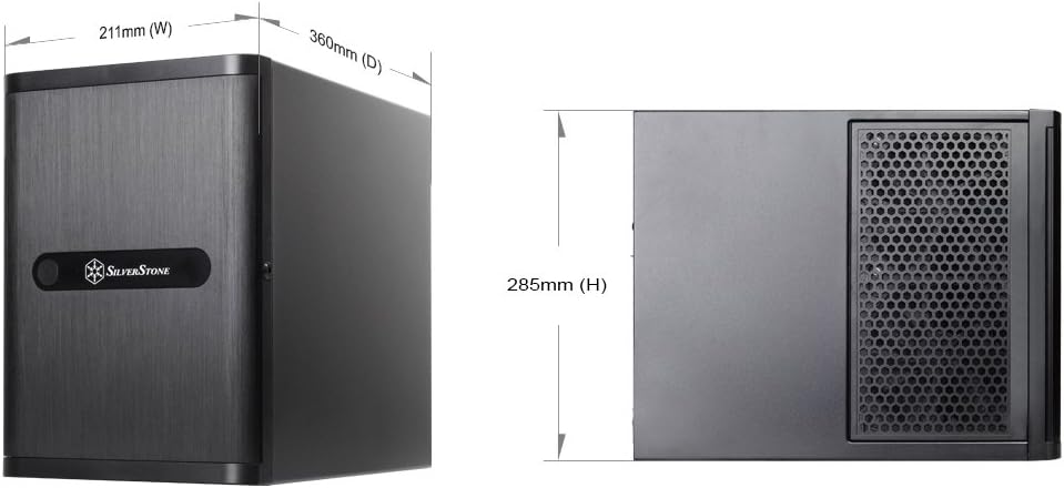 Detalle de SilverStone SST-DS380 – obudowa Mini-ITX na 12 dysków, hot-swap, czarna