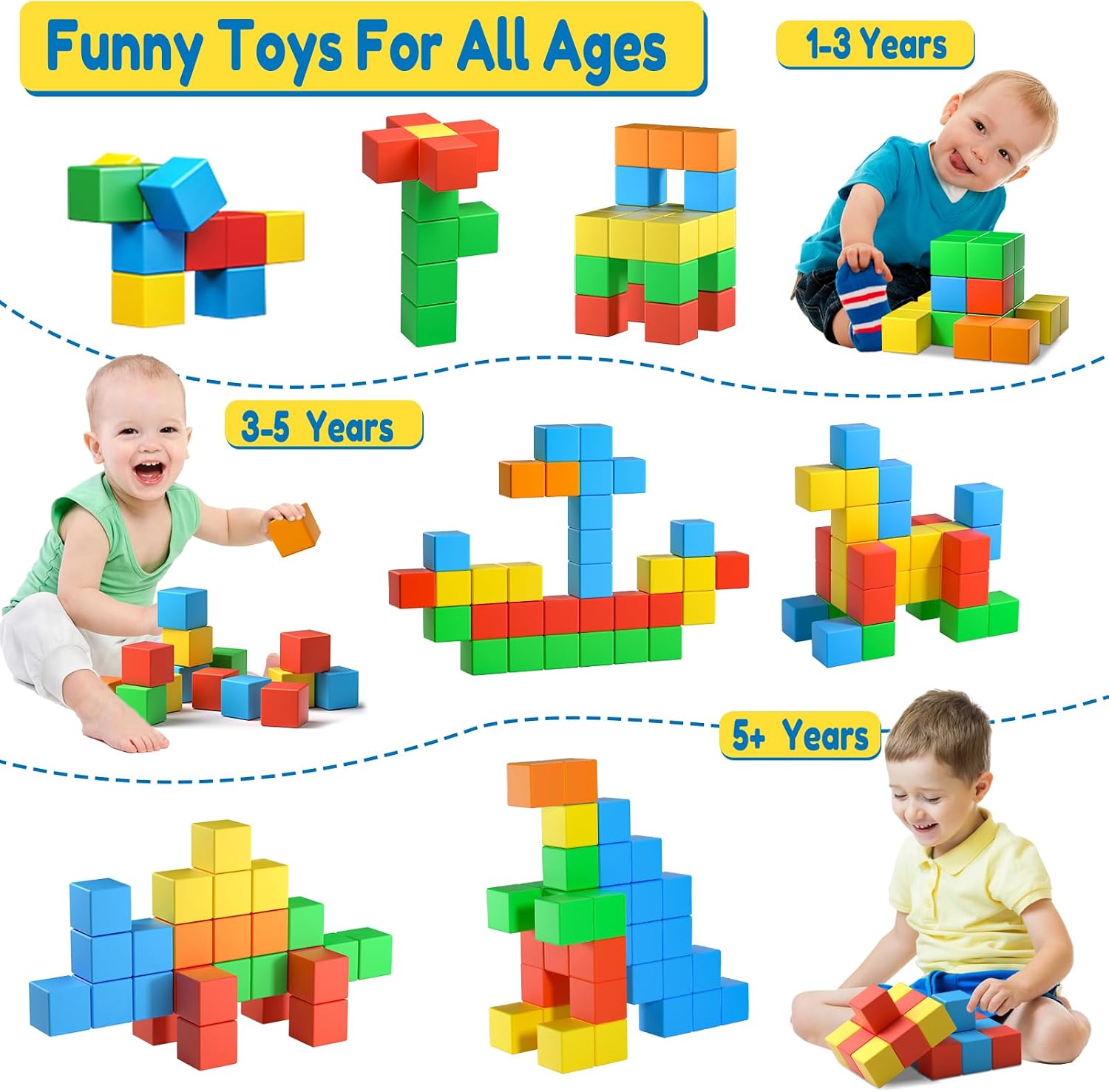 Detalle 2 de Magnetic Blocks 32pcs 1.42-inch Magnetic Building Blocks 🧩