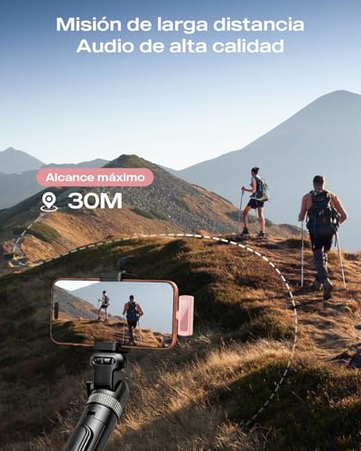 Detalle de CoolSwan 2 Pack: Micrófono Inalámbrico Solapa para iPhone, iPad y Android (2×) con Reducción de Ruido
