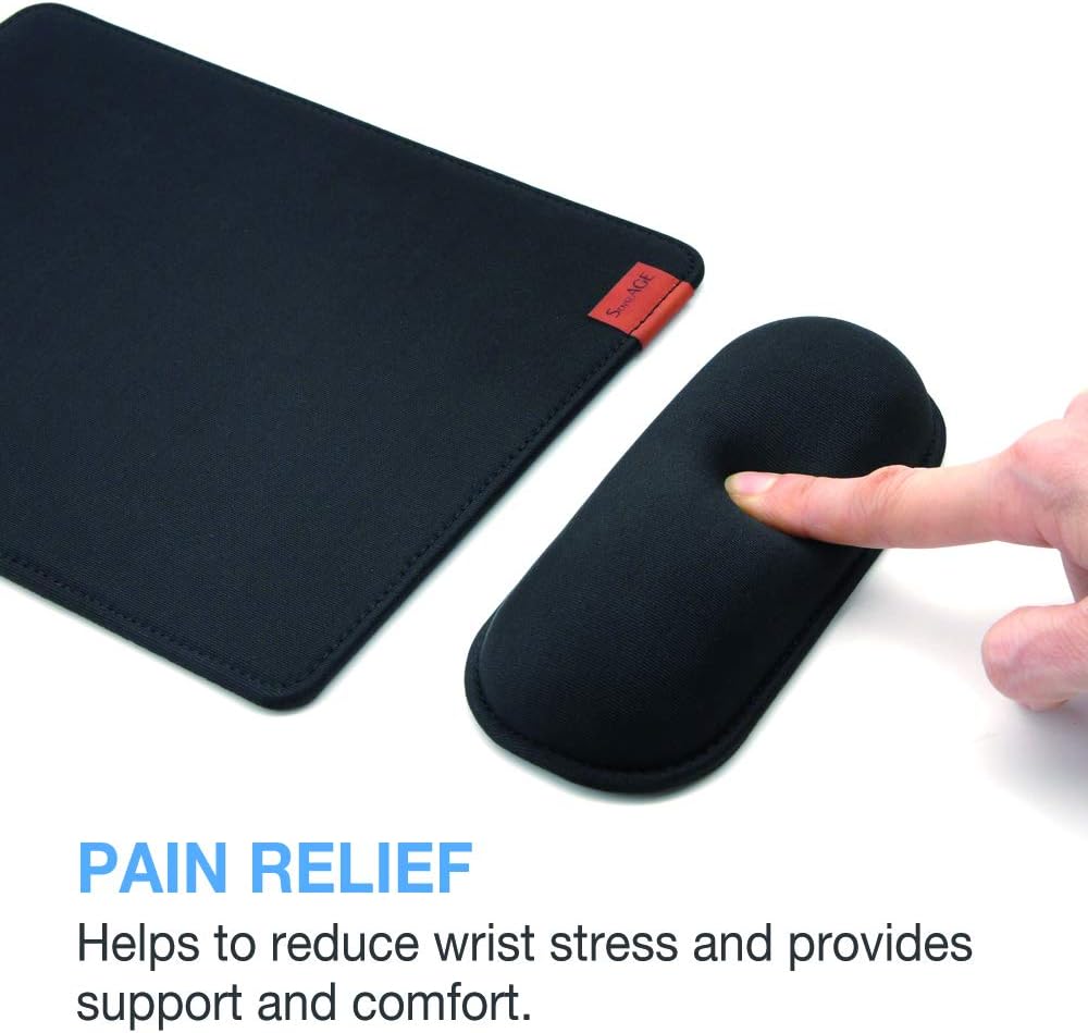 Thumbnail 3 de SenseAGE Mousepad mit abnehmbarer Handauflage – ergonomisches Mauspad für Büro, Homeoffice & Reisen (24 x 18 cm)
