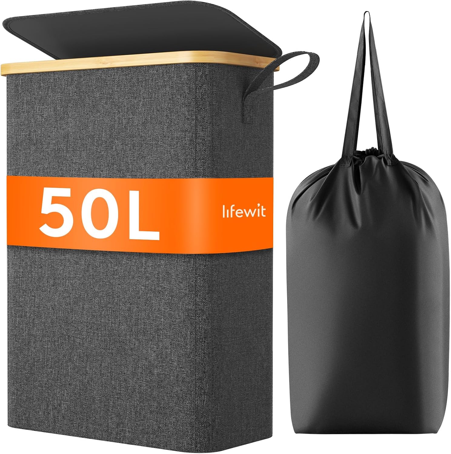 Detalle de Lifewit Cesto Ropa Sucia Estrecho 50L
