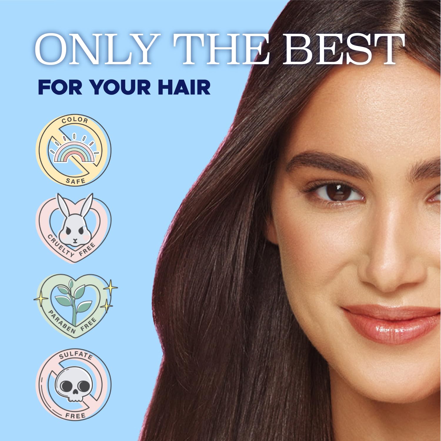 Detalle de Luseta Color Brightening Blue Shampoo and Conditioner Set, Sulfate-Free, 2 x 16.9 oz