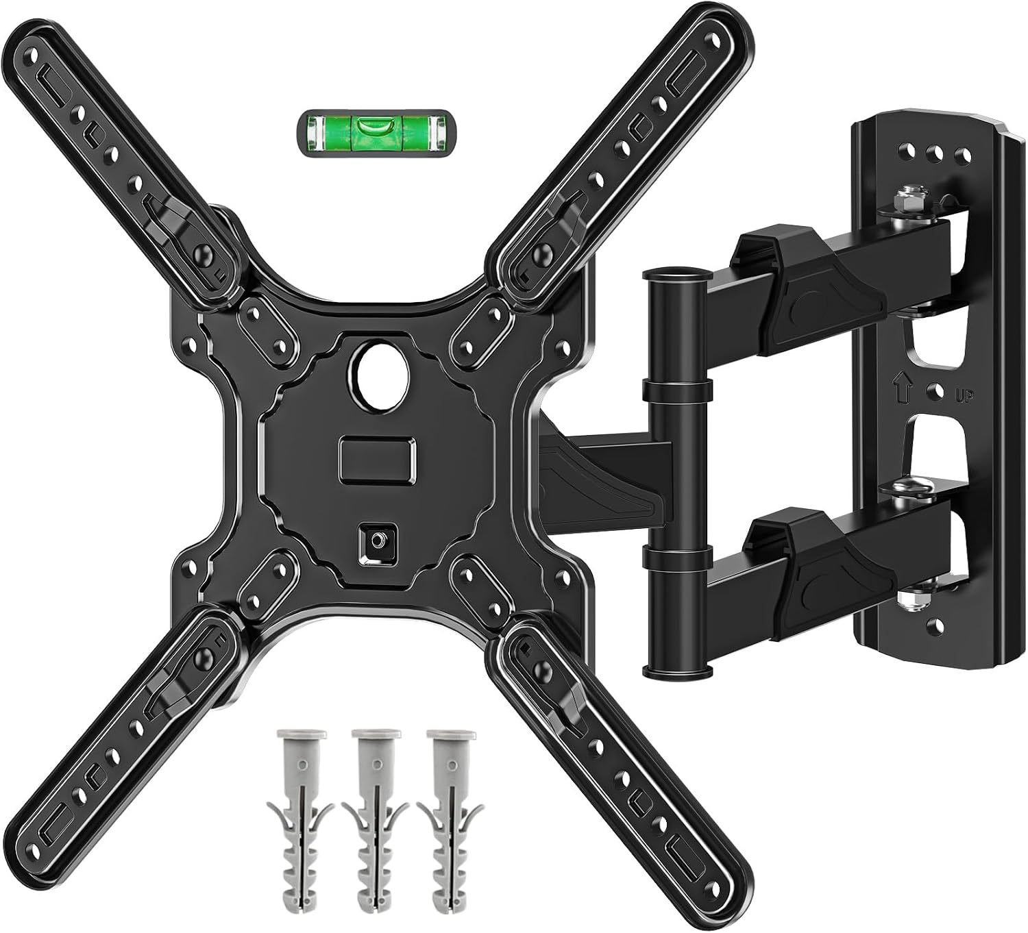 Detalle de ELIVED TV Wandhalterung EV009 – Schwenkbar, Neigbar, VESA bis 400x400mm, 26–60 Zoll, max. 35 kg