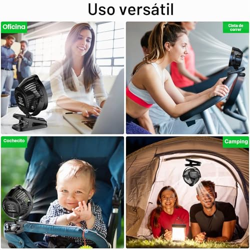 Thumbnail 6 de Minthouz Ventilador Portátil con Clip: USB-C, 8000 mAh y 5 Velocidades para Camping, Hogar y Oficina