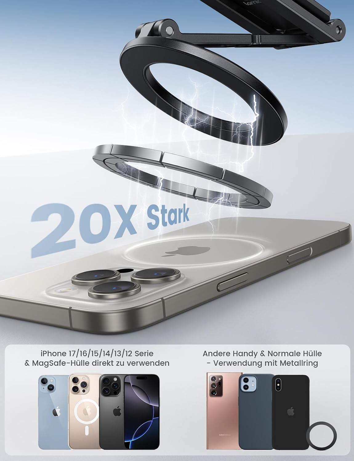 Thumbnail 4 de Lamicall 5-IN-1 MagSafe Stativ