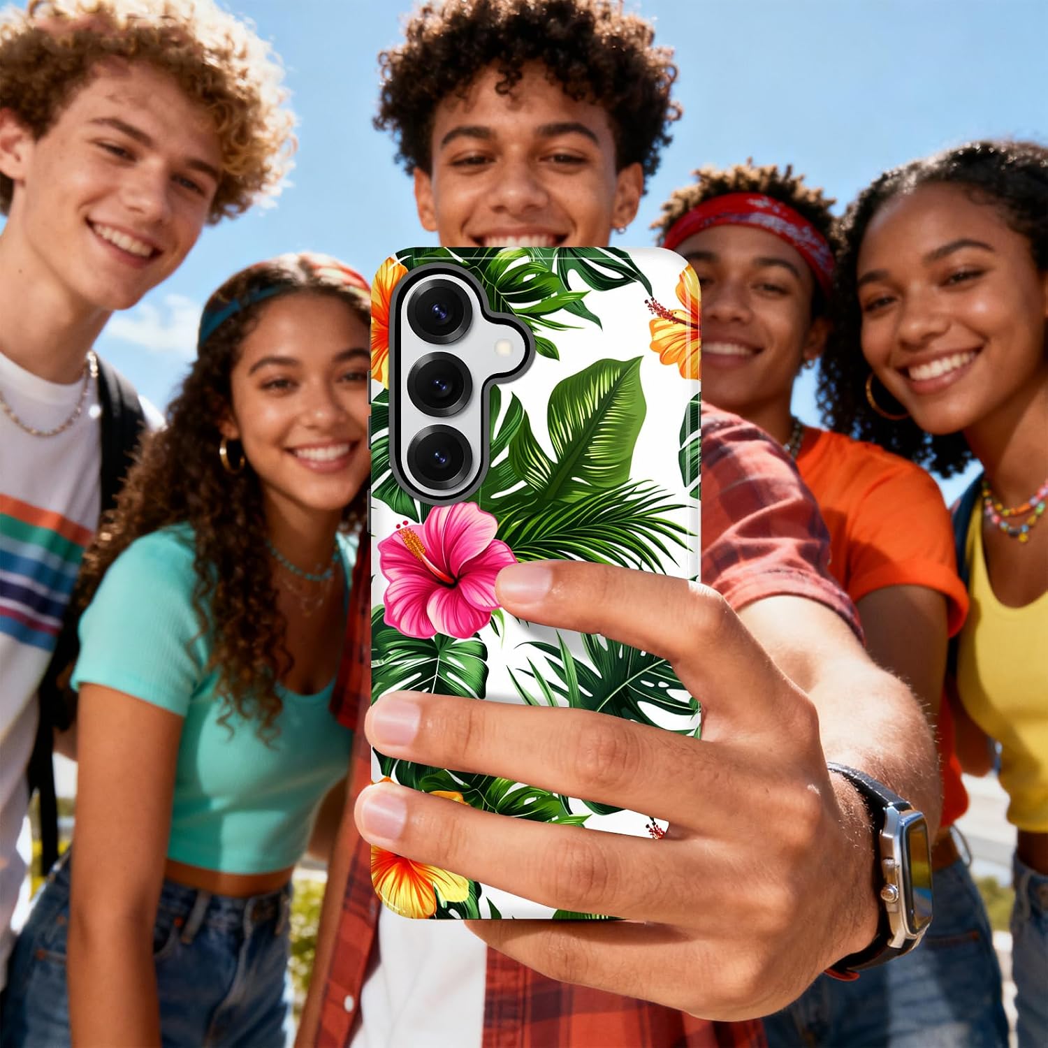 Thumbnail 6 de CICPLKSE Galaxy S26 Case, Dual-Layer TPU/PC Cover with Tropical Floral Design
