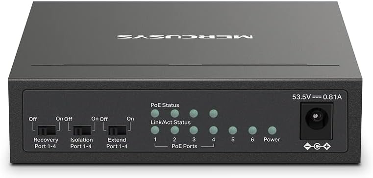 Thumbnail 2 de MERCUSYS MS106LP Switch PoE+ 6 ports avec 4 PoE+ (40W) et 2 liaisons montantes