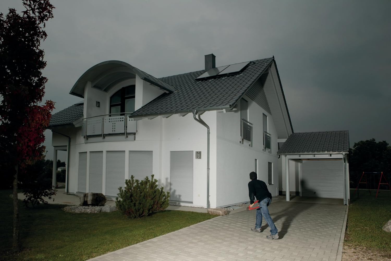 Thumbnail 2 de UNITEC Dummy-Kamera – realistische Nachbildung mit blinkender LED, IP44, verstellbar