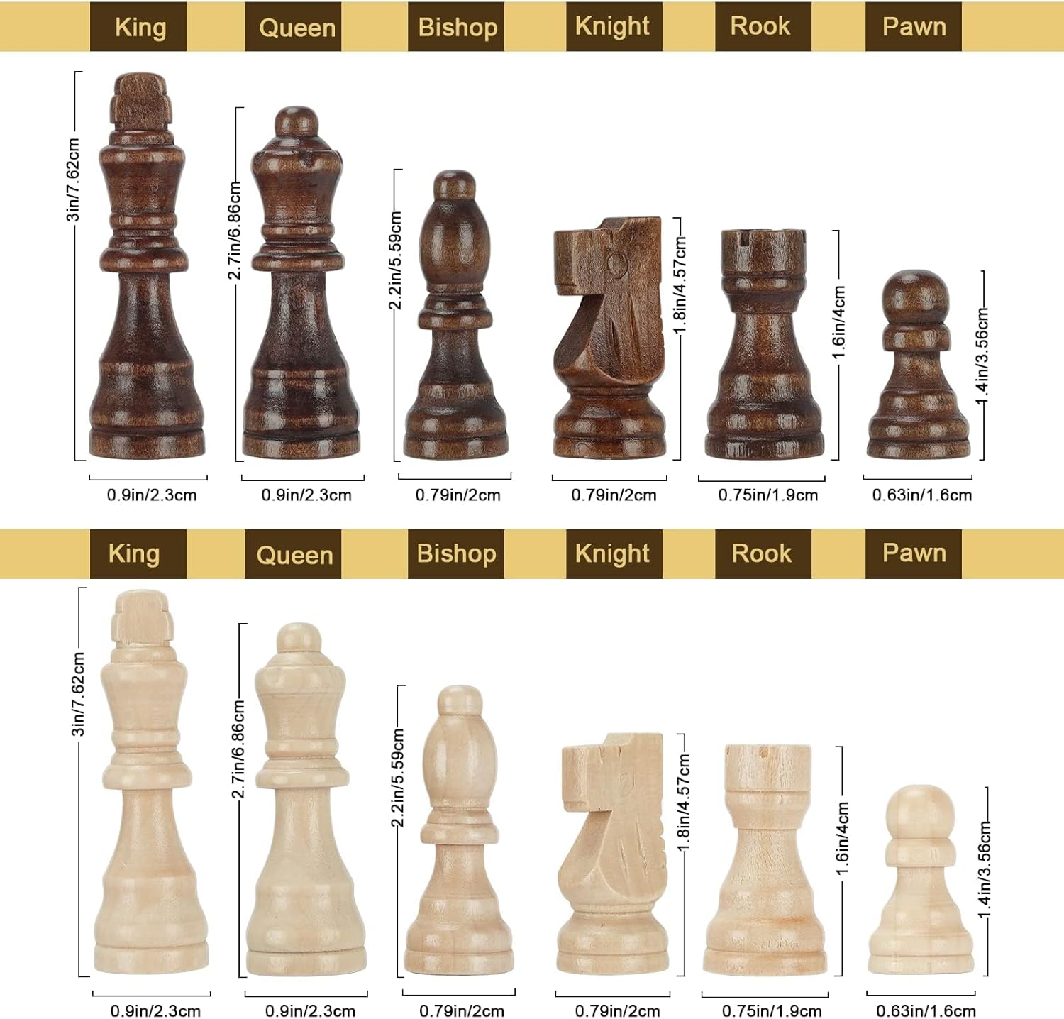 Thumbnail 3 de Wooden Magnetic Chess Set 15-inch Board ♟