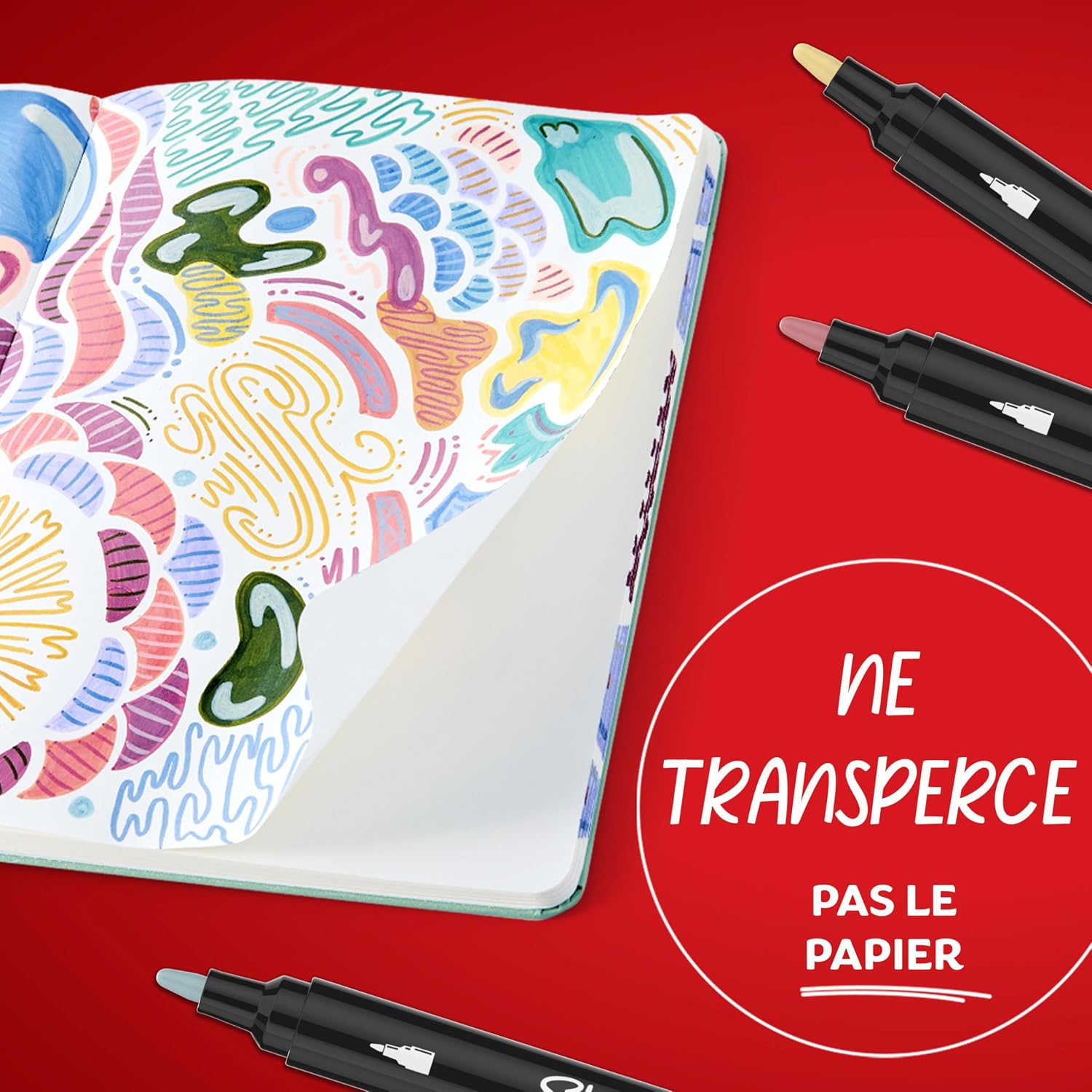 Detalle de Sharpie Bullet™ – Marqueurs créatifs à pointe ogive (trait 2,5 mm), tons chauds