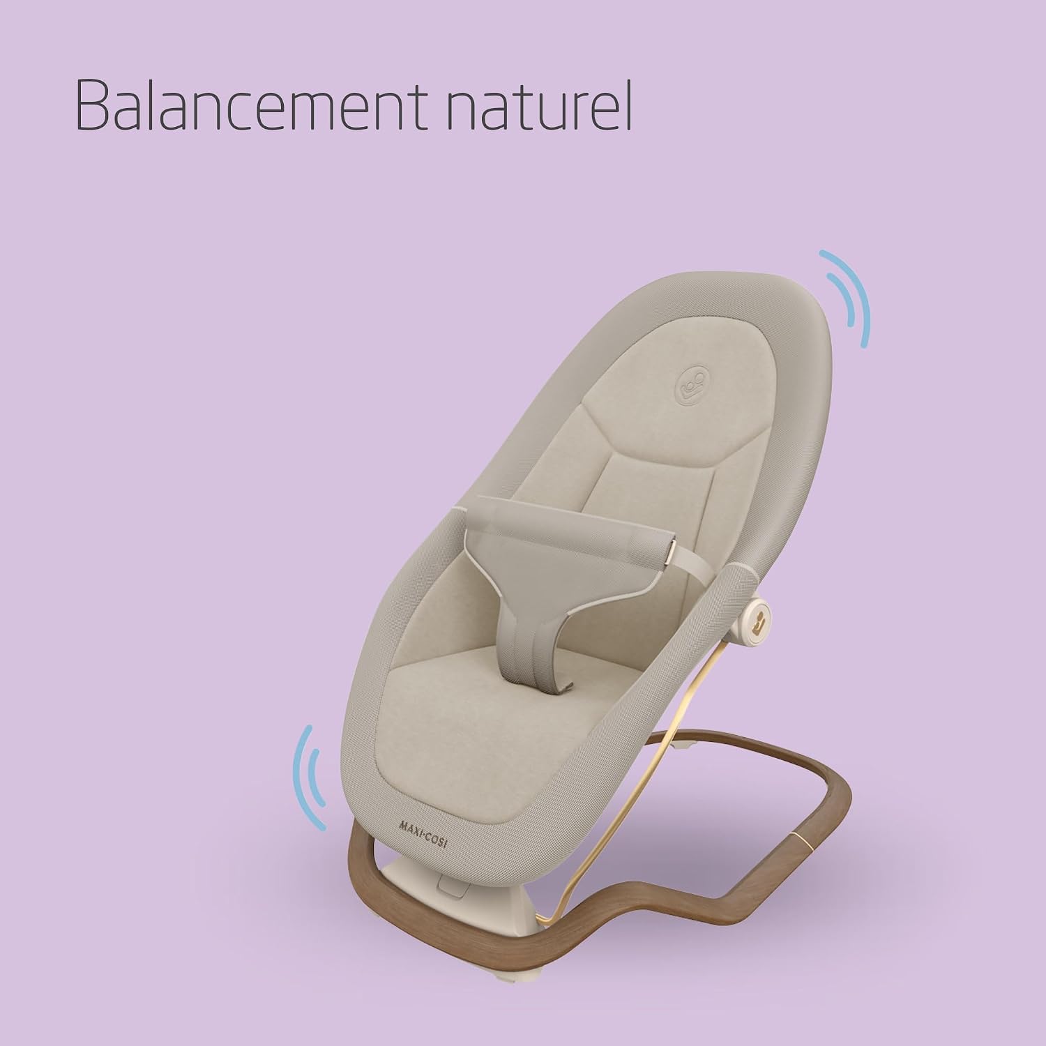 Detalle de Maxi-Cosi Dove Transat Bébé 0–3 ans, balancement naturel, tissu Eco Care recyclé, Beige Élegant