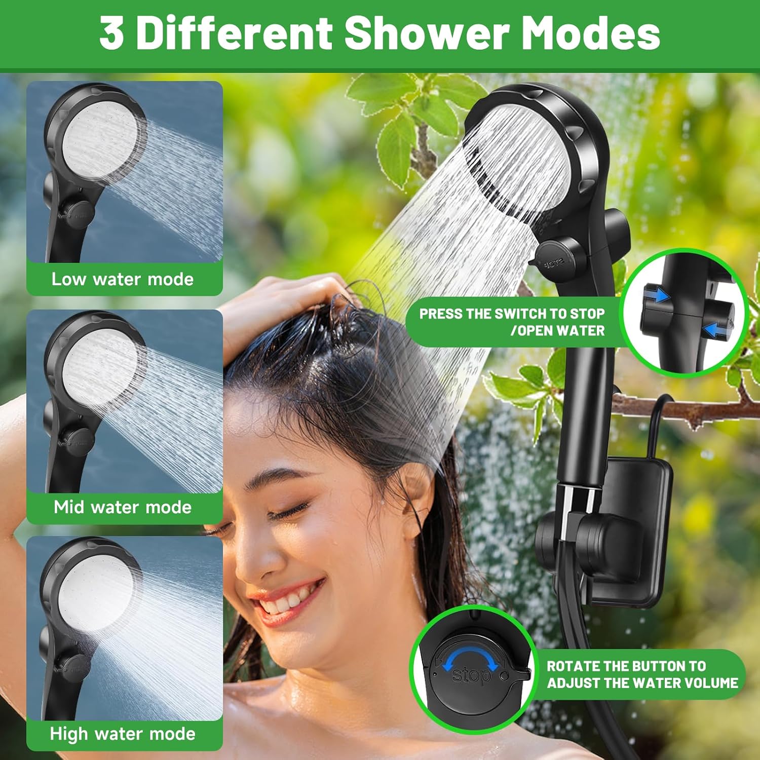 Thumbnail 3 de AGARELE Portable Shower – rechargeable 8000mAh camping pump shower with IPX7 protection