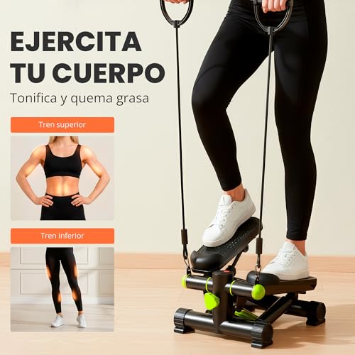 Thumbnail 5 de JUPPLIES Mini Stepper con Bandas Elásticas: Entrenamiento en Casa con Resistencia Ajustable y Pantalla LCD