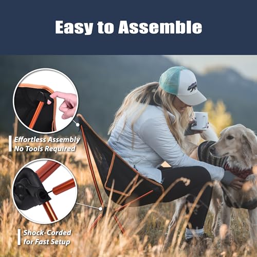 Detalle de TREKOLOGY Chaise Pliante Camping – chaise légère et robuste, prête en quelques secondes